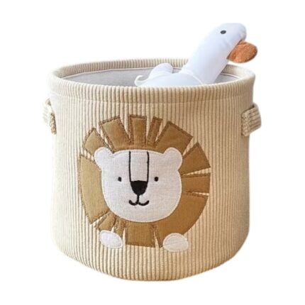 Large Foldable Storage Basket with Animal Motif – 29 Cm