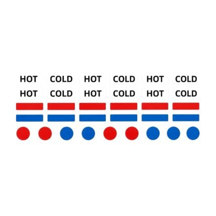 Labels for Hot and Cold Water – 26 Pcs.