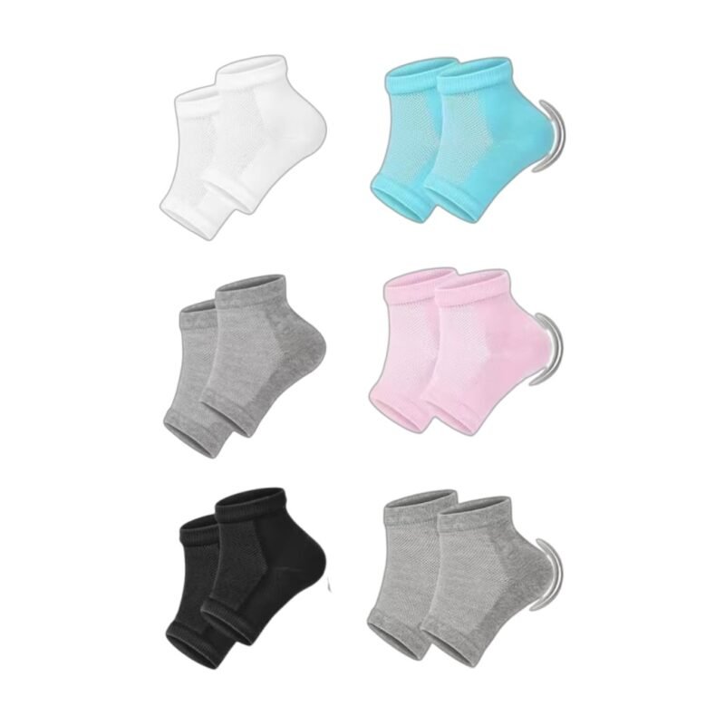 Feuchtigkeitsspendende Fersensocken mit Gel – 3 Paar für trockene Fersen