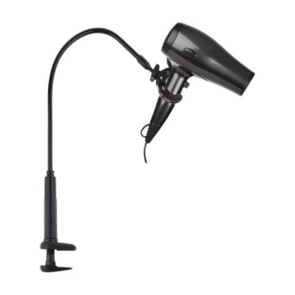 Adjustable Hair Dryer Holder with Clamp and Flexible Arm