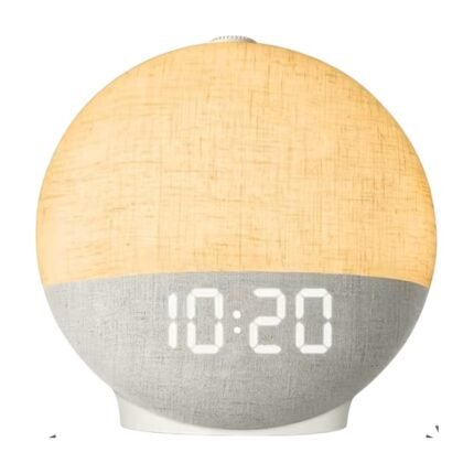 Lichtwecker mit Sonnenaufgangslicht, 30 Klängen und dimmbarem Display