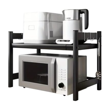 Extendable Microwave Shelf with 2 Levels