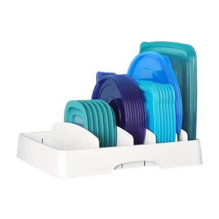 Adjustable Lid Organiser for Kitchen Cabinet and Drawer