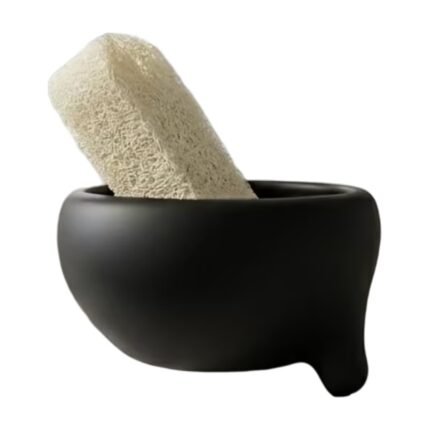 Soap Dish with Drainage in Resin for Soap and Sponge