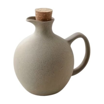 Ceramic Oil Bottle 500 Ml with Cork Stopper