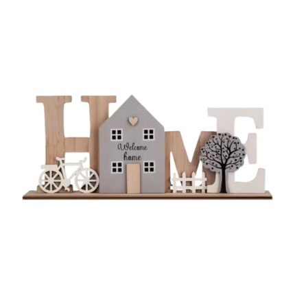 Wooden Decoration with HOME Letters for Home Decor