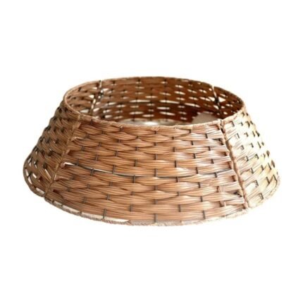 Woven Christmas Tree Collar in Basket Design – Natural