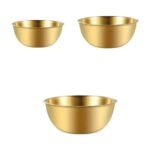 Rührschüsseln aus Edelstahl – 3er-Set – Gold