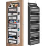 Hänge-Organizer für die Tür mit 5 großen und 5 Netztaschen – Schwarz