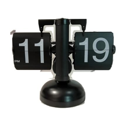 Retro flip desk clock – Black
