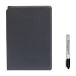 Wiederverwendbares A5-Whiteboard-Notizbuch mit Marker und Tuch – Grau