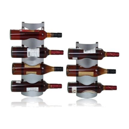 Stainless Steel Wine Rack – Wall Mounted or Countertop, 3 or 4 Bottles