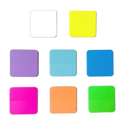 Transparent Sticky Notes – 160 Sheets in 8 Colours, Waterproof